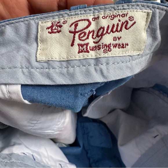 Original Penguin Short Men's Slim 8" Short in Blue with Pattern Size: 30 - Picture 3 of 9